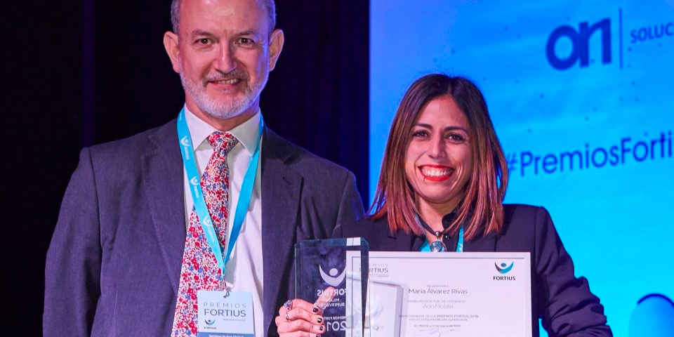 María Álvarez, de Stream Mobile, recibe el Premio Fortius 2018